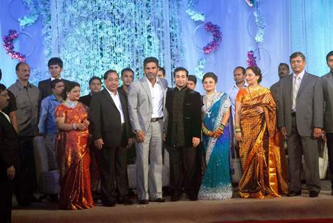 Sunil Shetty at Nitish Rane's wedding reception at Mahalaxmi Race Course