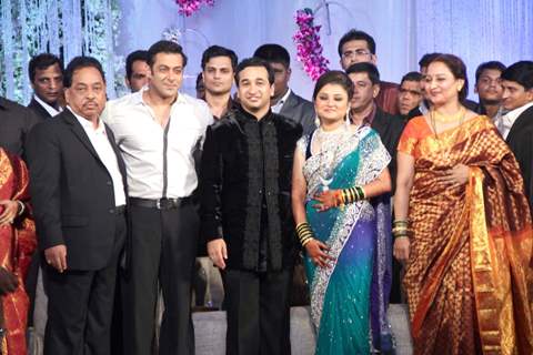 Salman Khan at Nitish Rane's wedding reception at Mahalaxmi Race Course