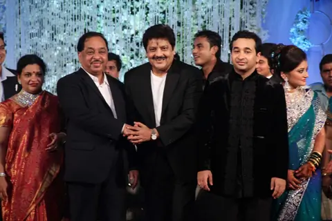 Udit Narayan at Nitish Rane's wedding reception at Mahalaxmi Race Course