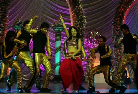 Tanushree Datta on the sets of Saas Bina Sasural