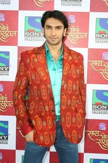 Ranveer Singh on the sets of Saas Bina Sasural