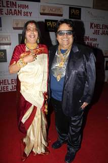 Bappi Lahiri with his wife at Premier Of Film Khelein Hum Jee Jaan Sey