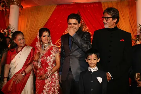 Amitabh and Jaya at Sameer daughter Shanchita & Abhishek wedding at Sun and Sands wedding reception