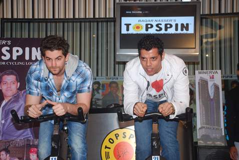 Neil launches Baqar's Top Spin Fitness studio at Napean Sea Road. .