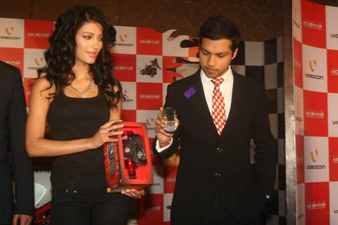 Shruti Hassan launches Videocon mobikes mobile application at Blue Sea. .