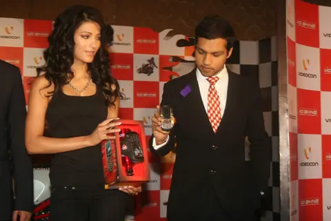 Shruti Hassan launches Videocon mobikes mobile application at Blue Sea. .