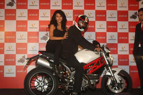 Shruti Hassan launches Videocon mobikes mobile application at Blue Sea. .