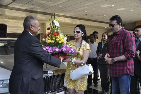 Sanjay Dutt Gifts Manyata Dutt a Rolls Royce Ghost at Atria Mall in Mumbai. .