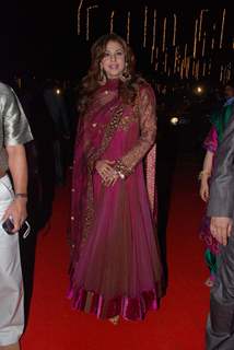 Urmila Matondkar at Nitish Rane's wedding reception at Mahalxmi Race Course. .