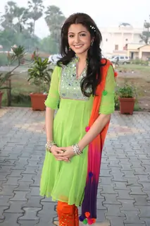 Anushka on the sets of Sony's Saas Bina Sasural . .