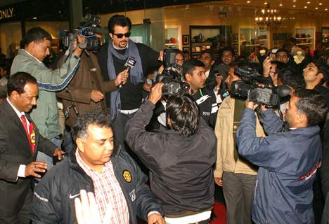 Anil Kapoor at Ambience Mall, in New Delhi to promote his film ''No Problem'' on Sunday. .