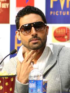 Abhishek Bachchan at a press conference to promote his film