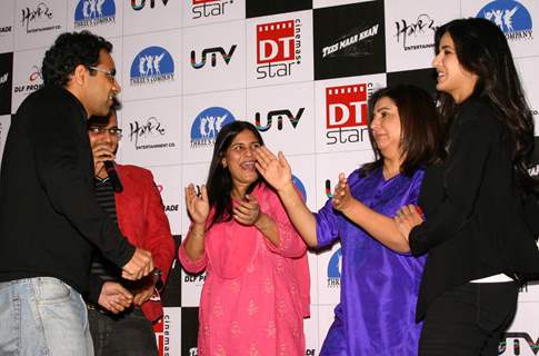 Katrina Kaif and Farah Khan at DLF Promenade Mall to promote their film