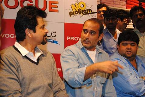 Anil Kapoor and Akshay Khanna at Promotion of ‘No Problem’ at the Provogue Studio, Mumbai