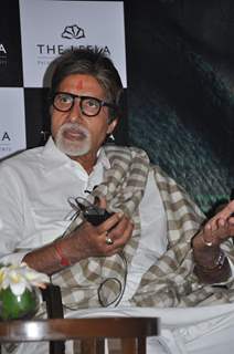 Amitabh Bachchan at the press meet of Kandahar hosted by the Leela Hotels