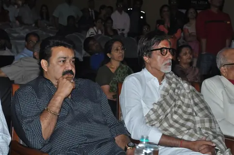 Amitabh Bachchan and Mohanlal at the press meet of Kandahar hosted by the Leela Hotels