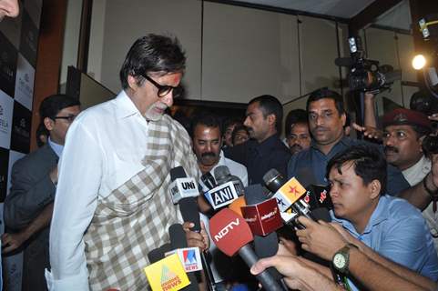 Amitabh Bachchan at the press meet of Kandahar hosted by the Leela Hotels