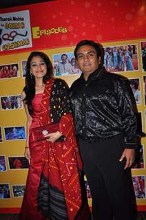 Disha Wakani & Dilip Joshi at 500 episodes celebration party of TMKOC