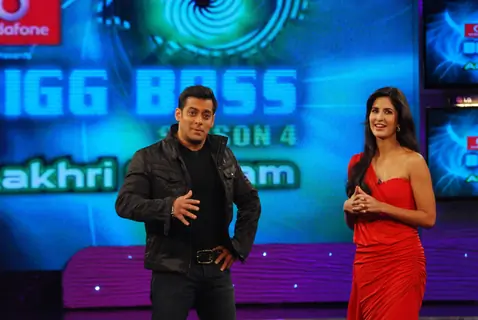 Salman and Katrina on the Sets of Big Boss at lonavala. .
