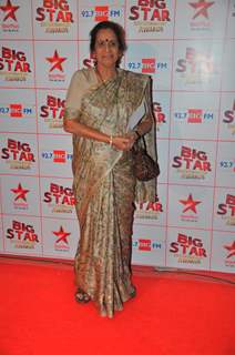 Usha Nadkarni at the Big Star Entertainment Awards held at Bhavans College Grounds in Andheri, Mumba