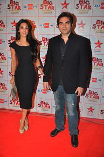 Arbaaz and Malaika Arora Khan at the Big Star Entertainment Awards held at Bhavans College Grounds