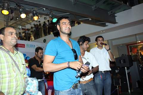 Ajay Devgan at Promotion of movie  &quot;Toonpur Ka Super Hero&quot; at oberoi mall, Mumbai