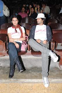 Purab Kohli and Gul Panag at Promotion of movie ''Turning 30!!!'' at IIT Powai ,Mumbai