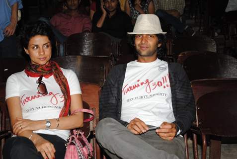 Purab Kohli and Gul Panag at Promotion of movie ''Turning 30!!!'' at IIT Powai ,Mumbai