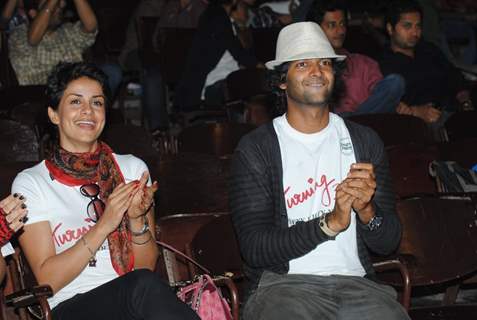 Purab Kohli and Gul Panag at Promotion of movie ''Turning 30!!!'' at IIT Powai ,Mumbai