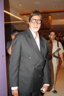 Big B at Press Conf. for the Prakash Jha's upcoming movie ''Aarakashan'' at Novatel, Mumbai