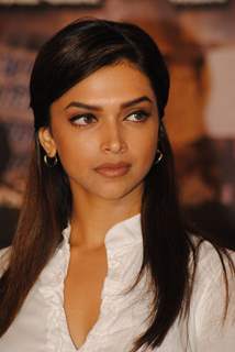 Deepika Padukone at Press Conf. for the Prakash Jha's upcoming movie ''Aarakshan'' at Novatel, Mumba