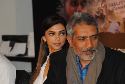 Deepika Padukone at Press Conf. for the Prakash Jha's upcoming movie ''Aarakshan'' at Novatel, Mumba