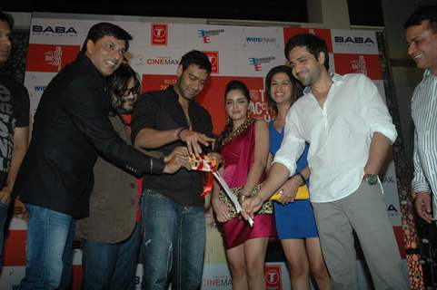 Madhur Bhandarkar, Ajay Devgan and Emraan Hashmi at Dil To Baccha Hai Ji music launch at Cinemax. .