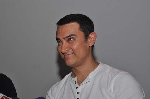 Aamir Khan at the Unveiling of Dhobi Ghat's First Look, Andheri