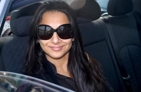 Vidya Balan arrives at NSCBI Airport for her upcoming film 'No One Killed Jessica' in Kolkata on Monday. .