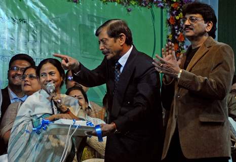 Railway minister Mamata Banerjee inaugurates during a foundation stone laying function to confer the status of 17th Indipendent Zonal Railway in Kolkata and commencement of work for Joka-BBD Bag metro rail project (phase-1) of Joka Majherhat ...