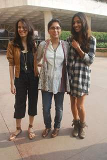 Kiran Rao,Monica Dogra & Kriti Malhotra during the Promotion of Film Dhobi Ghat in Mumbai