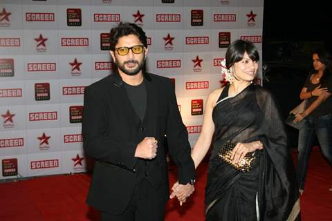 Arshad Warsi with his wife at 17th Annual Star Screen Awards 2011