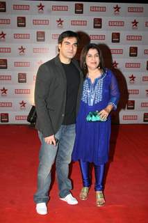 Arbaaz and Farah Khan at 17th Annual Star Screen Awards 2011