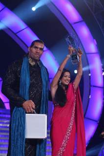 Shweta Tiwari as a winner in Finale of Bigg Boss 4