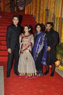 Aamir Khan with Kiran Rao at nephew Imran Khan's wedding ceremony with Avantika Malik in Pali Hill