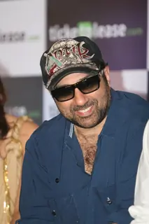 Sunny Deol launched Ajay Devgan's new online venture ticketplease.com at Hotel JW Marriott in Juhu, Mumbai