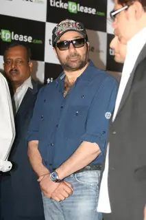 Sunny Deol launched Ajay Devgan's new online venture ticketplease.com at Hotel JW Marriott in Juhu, Mumbai
