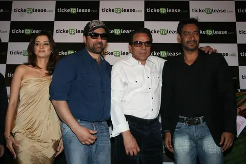 Sunny, Kulraj and Dharmendra launched Ajay Devgan's new online venture ticketplease.com at JW Marrio
