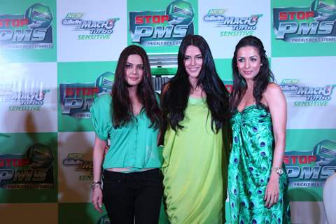 Preity, Malaika and Neha Dhupia at 'Gillette PMS campaign' event