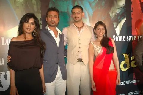 Chitrangda, Aditi Rao, Arunoday and Irrfan Khan at the Yeh Saali Zindagi music launch at Marimba Lou