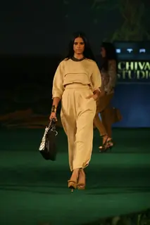 Models walking on the ramp for Chivas Studio Fashion Show at Mahalaxmi Race Course