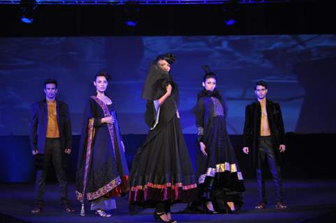 Models walking on the ramp for Manish Malhotra show for Chivas Studio