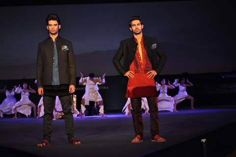 Models walking on the ramp for Manish Malhotra show for Chivas Studio