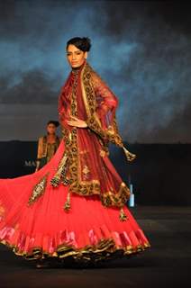 Models walking on the ramp for Manish Malhotra show for Chivas Studio